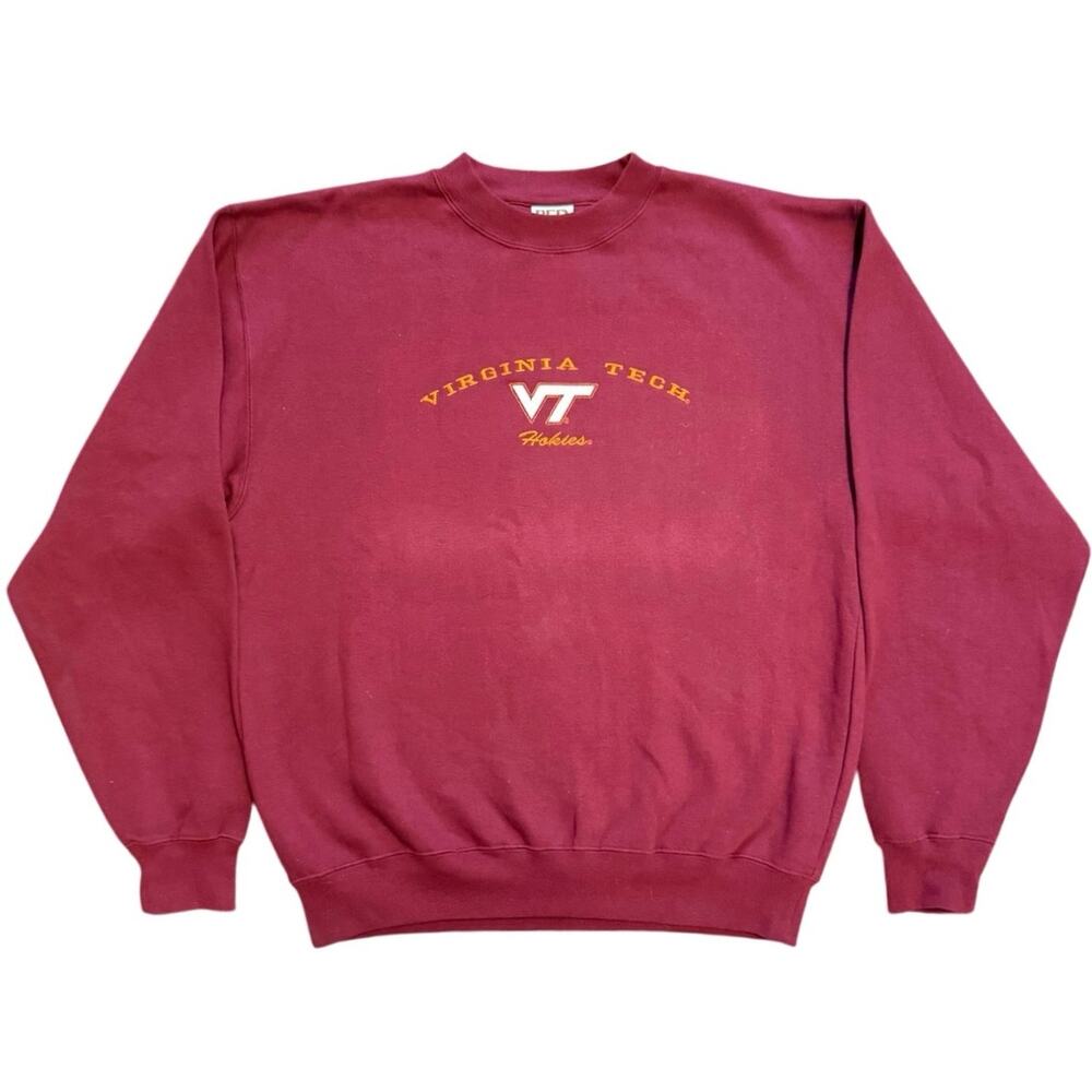 VTG Virginia Tech Hokies Crewneck Sweatshirt Maroon Burgundy Men’s Size Medium